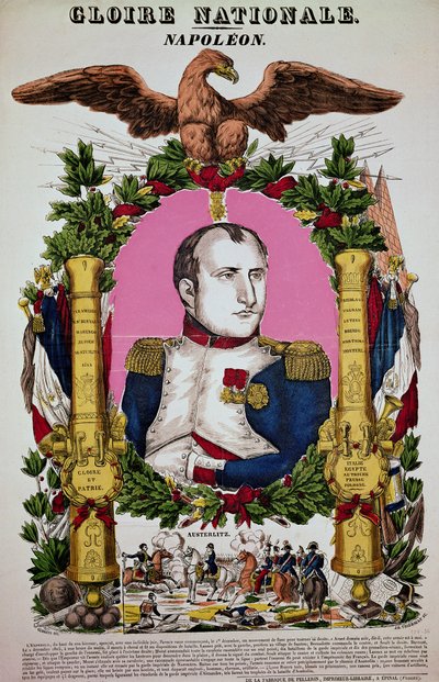 Porträt von Napoleon I. (1769-1821) zur Erinnerung an die Schlacht von Austerlitz, 2. Dezember 1805, graviert von Jean-Baptiste Thiebault von Francois Georgin